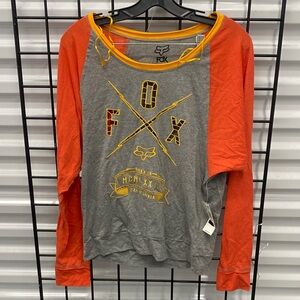 Fox Gray Logo Tee